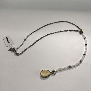 Napier Lariat Necklace Silver with Stones